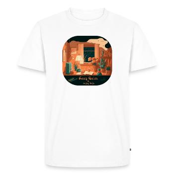Keep Calm - Men's Premium Organic T-Shirt - white - Front - Nico (187cm)