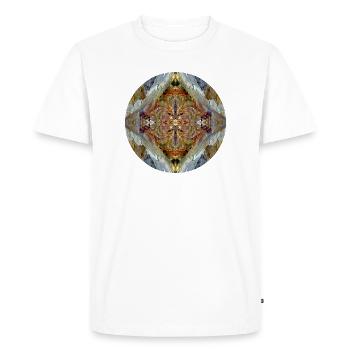 Nature Mandala Jordanie, Petra - T-shirt Premium bio Homme - blanc - Devant - Nico (187cm)