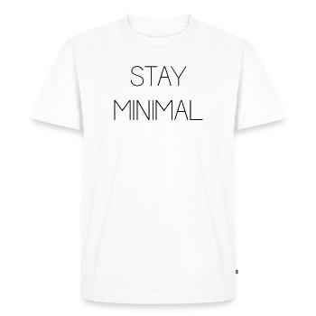Restez minimal - T-shirt Premium bio Homme - blanc - Devant - Nico (187cm)