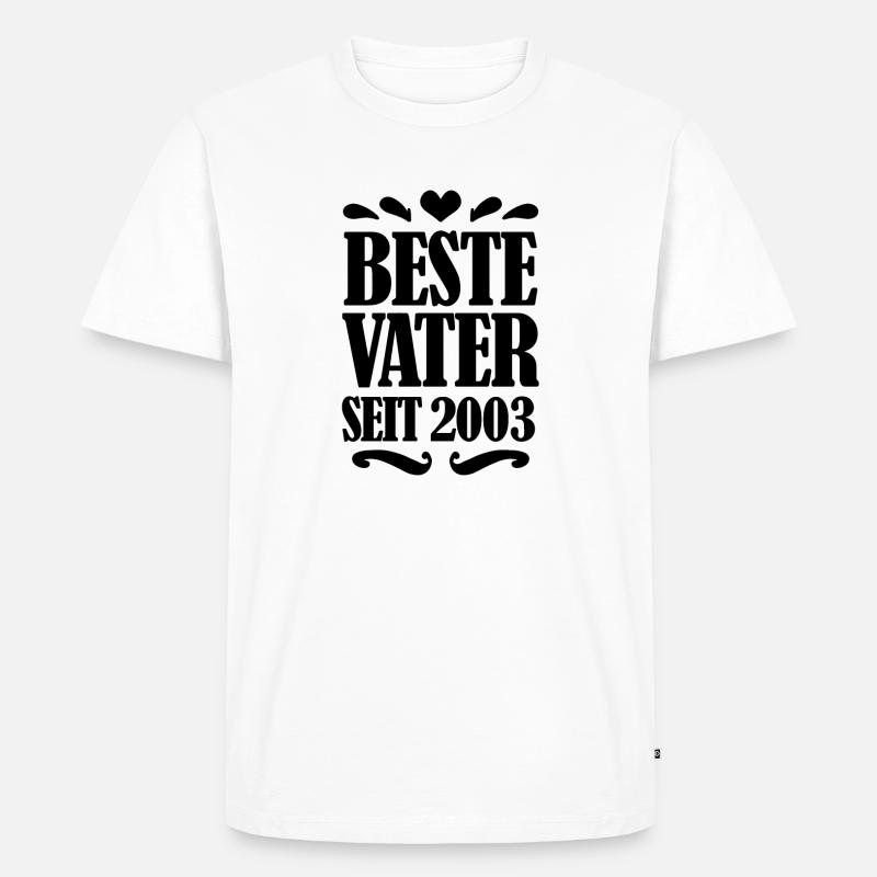 Bester Vater seit 2003 - Männer Premium Bio T-Shirt - Weiß