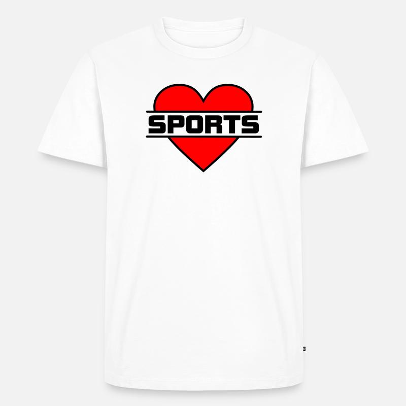 Liebe dich Herz 032 - Männer Premium Bio T-Shirt - Weiß