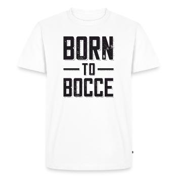 Né à la pétanque dicton pour la pétanque et la pétanque - T-shirt Premium bio Homme - blanc - Devant - Nico (187cm)