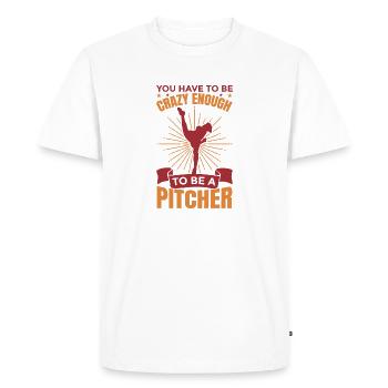 Motivation du lanceur - T-shirt Premium bio Homme - blanc - Devant - Nico (187cm)