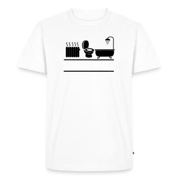 Chauffage sanitaire, baignoire et WC WC - T-shirt Premium bio Homme - blanc - Devant - Nico (187cm)