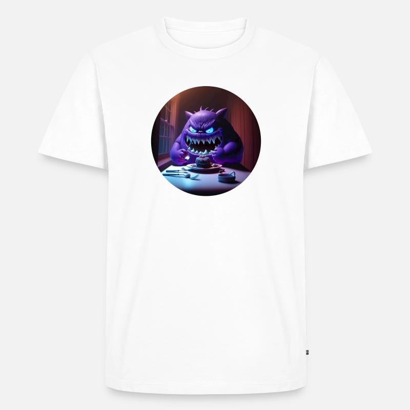 Süsses Monster Comic - Männer Premium Bio T-Shirt - Weiß