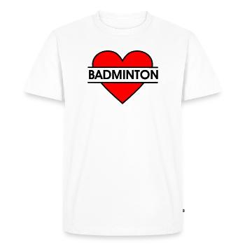 Badminton 35 - T-shirt Premium bio Homme - blanc - Devant - Nico (187cm)