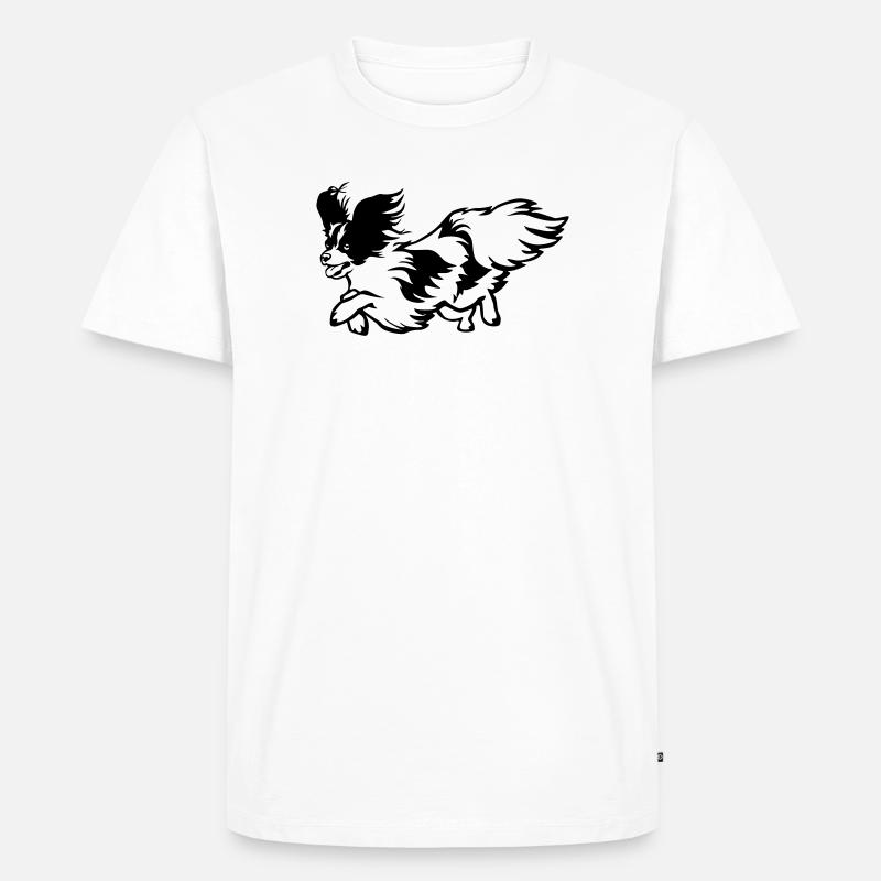 Papillon - Männer Premium Bio T-Shirt - Weiß
