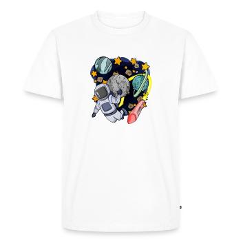 Astronaut in space - Men's Premium Organic T-Shirt - white - Front - Nico (187cm)