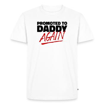 Cool dicton papa parents bébé bonheur enceinte - T-shirt Premium bio Homme - blanc - Devant - Nico (187cm)