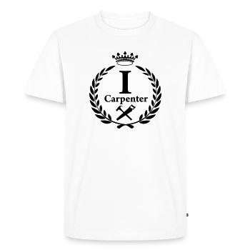 Charpentier en couronne de laurier - T-shirt Premium bio Homme - blanc - Devant - Nico (187cm)