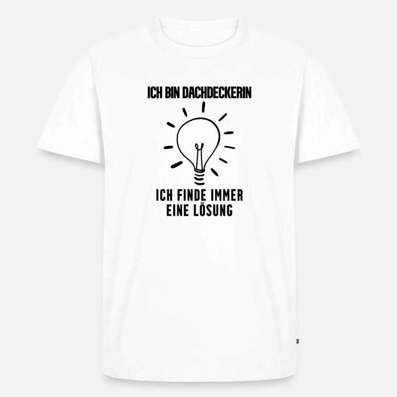 Dachdeckerin Geschenk - Männer Premium Bio T-Shirt - Weiß
