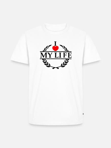 Elsker dit hjerte 020 - Herre Premium økologisk T-shirt - hvid