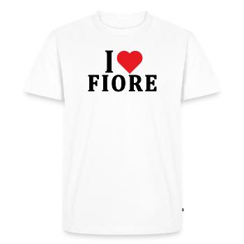 t-shirt I love Flower gift idea t-shirt - Men's Premium Organic T-Shirt - white - Front - Nico (187cm)
