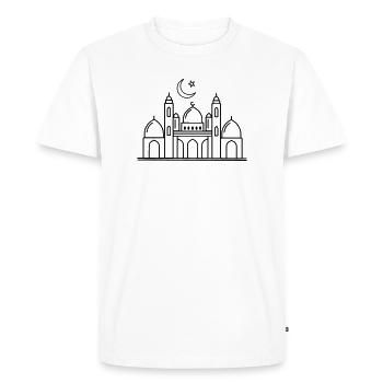 Mosquée lieu de culte religieux transparent - T-shirt Premium bio Homme - blanc - Devant - Nico (187cm)