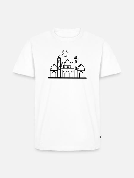 Moschee religiöse Kultstätte transparent - Männer Premium Bio T-Shirt - Weiß