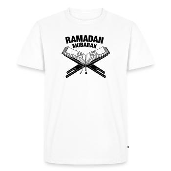 Coran Ramadan Moubarak - T-shirt Premium bio Homme - blanc - Devant - Nico (187cm)