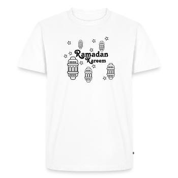Ramadan Kareem star and lights - Men's Premium Organic T-Shirt - white - Front - Nico (187cm)