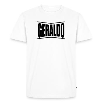 t-shirt Geraldo t-shirt gift idea - Men's Premium Organic T-Shirt - white - Front - Nico (187cm)