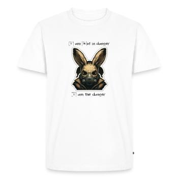 Je ne suis pas en danger, je suis le danger - T-shirt Premium bio Homme - blanc - Devant - Nico (187cm)