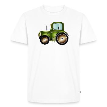 green tractor for tractor and farm fans - Men's Premium Organic T-Shirt - white - Front - Nico (187cm)