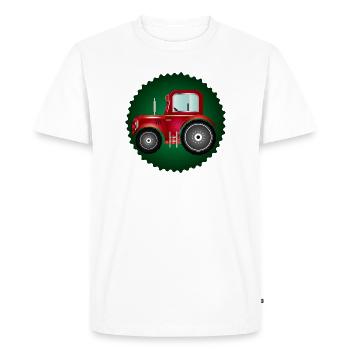 red tractor patch for tractor and farm fans - Men's Premium Organic T-Shirt - white - Front - Nico (187cm)