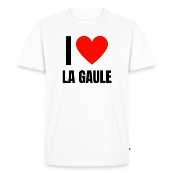 j'aime la France, je suis Français - T-shirt Premium bio Homme - blanc - Devant - Nico (187cm)