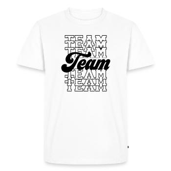 Équipe - T-shirt Premium bio Homme - blanc - Devant - Nico (187cm)