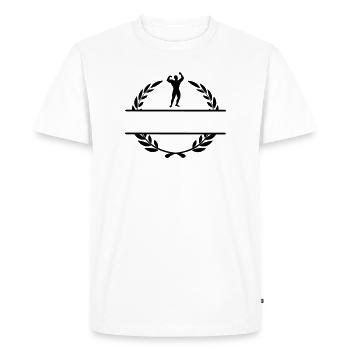 Culturiste en couronne de laurier - T-shirt Premium bio Homme - blanc - Devant - Nico (187cm)