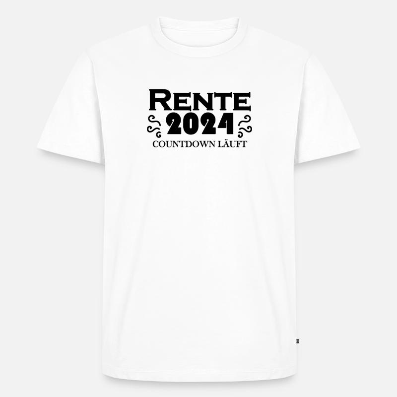 Rente 2024 Ruhestand - Rentner Geschenk - Männer Premium Bio T-Shirt - Weiß
