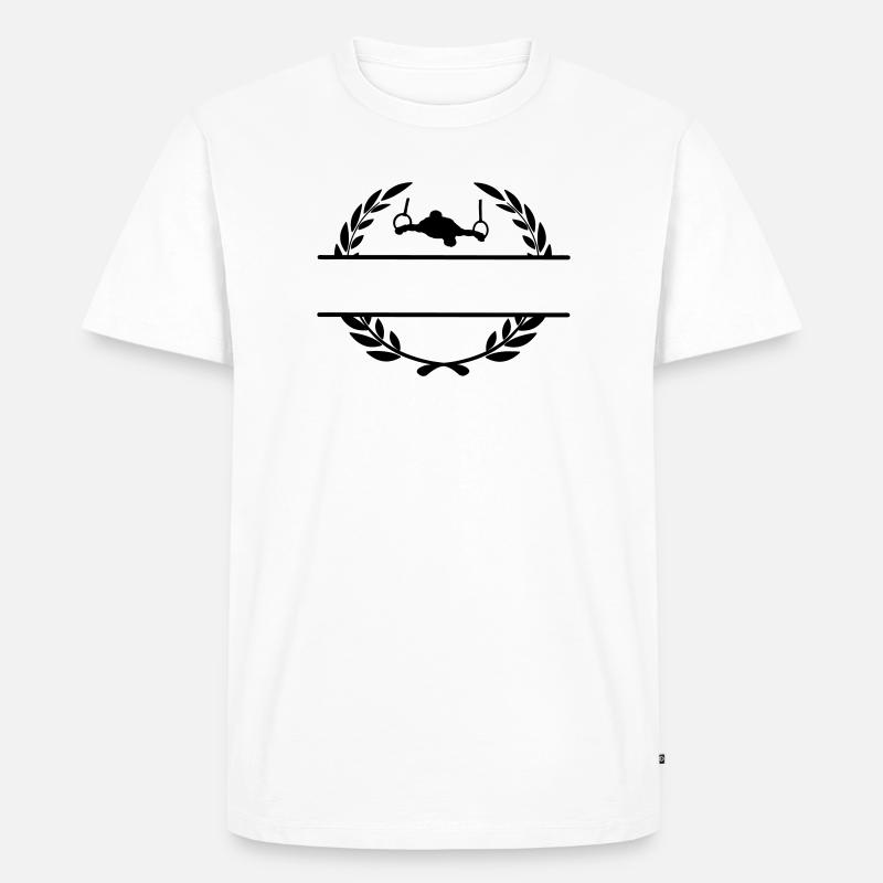 Lorbeerkranzwender in den Ringen - Männer Premium Bio T-Shirt - Weiß