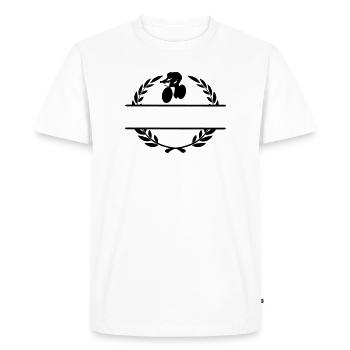 Track cyclist laurel wreath - Men's Premium Organic T-Shirt - white - Front - Nico (187cm)