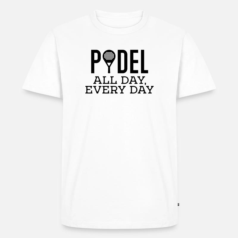 Schläger Padel Training Padelspiel Statement - Männer Premium Bio T-Shirt - Weiß
