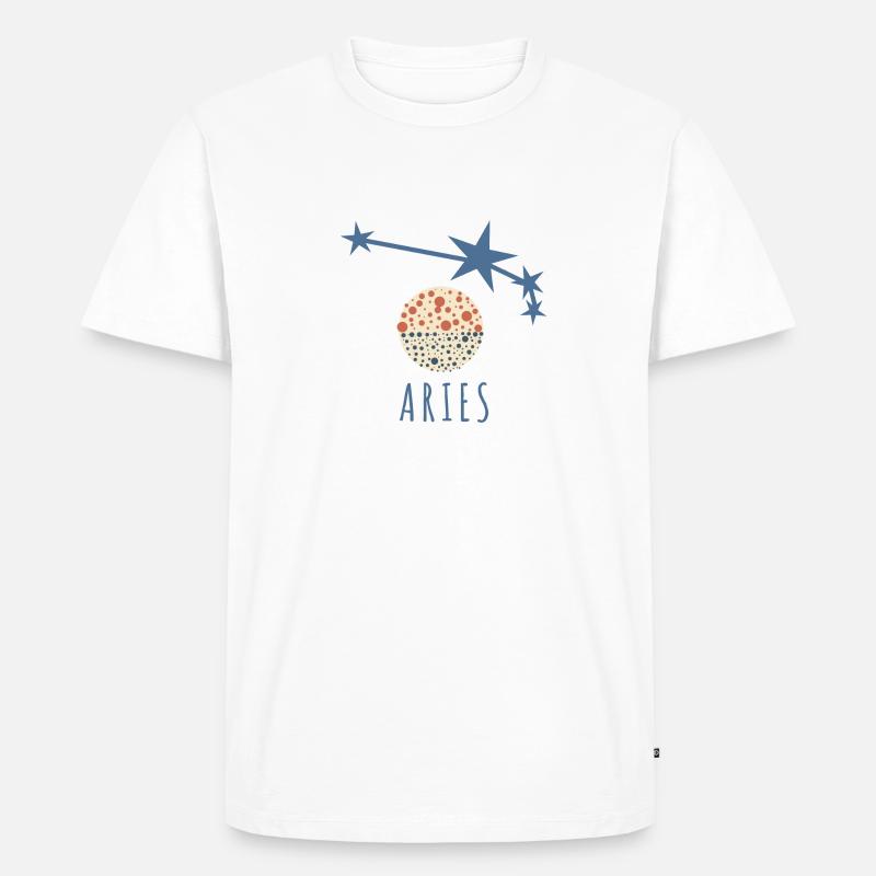 Das Sternbild Widder - Männer Premium Bio T-Shirt - Weiß