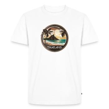 Thaïlande - T-shirt Premium bio Homme - blanc - Devant - Nico (187cm)
