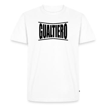 name t-shirt Gualtiero t-shirt gift idea - Men's Premium Organic T-Shirt - white - Front - Nico (187cm)