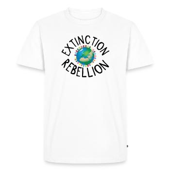 Extinction Rebellion Human Necklace black - Men's Premium Organic T-Shirt - white - Front - Nico (187cm)