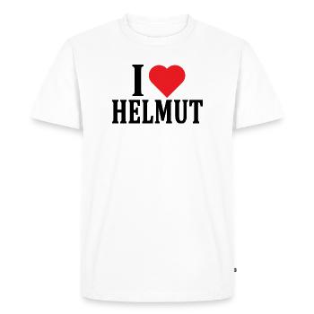 t-shirt name I love Helmut gift idea t-shirt - Men's Premium Organic T-Shirt - white - Front - Nico (187cm)
