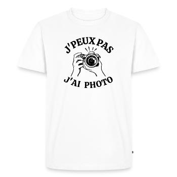 photographe, photo, fan de photo - T-shirt Premium bio Homme - blanc - Devant - Nico (187cm)