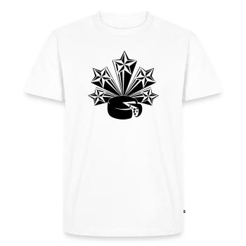 Le fromage cinq étoiles rayonnantes - T-shirt Premium bio Homme - blanc - Devant - Nico (187cm)