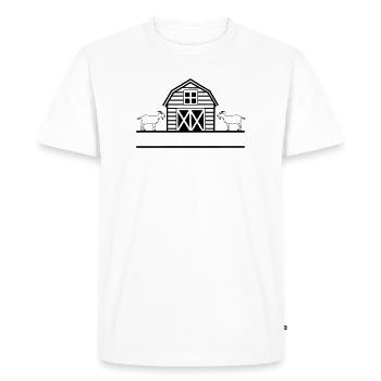 Élevage caprin avec deux chèvres - T-shirt Premium bio Homme - blanc - Devant - Nico (187cm)