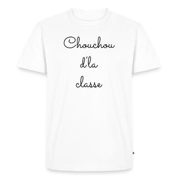 Chouchou d la classe - T-shirt Premium bio Homme - blanc - Devant - Nico (187cm)