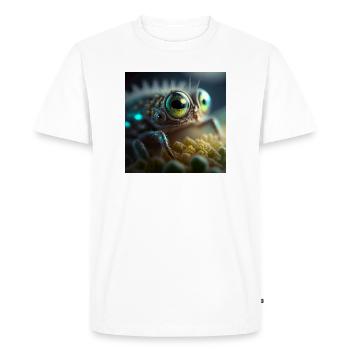 Photo macro créature 02 - T-shirt Premium bio Homme - blanc - Devant - Nico (187cm)
