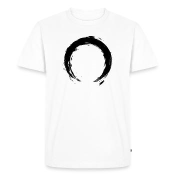 Cercle Zen Enso - T-shirt Premium bio Homme - blanc - Devant - Nico (187cm)