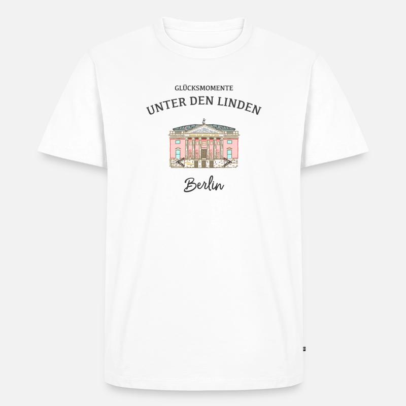 Berlin, Oper Unter den Linden - Männer Premium Bio T-Shirt - Weiß