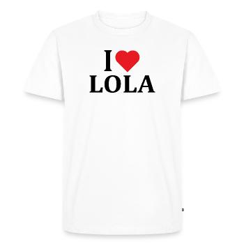 name t-shirt I love Lola t-shirt gift idea - Men's Premium Organic T-Shirt - white - Front - Nico (187cm)