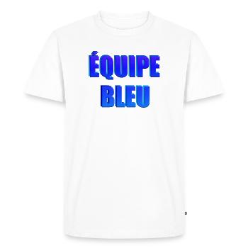équipe bleu - T-shirt Premium bio Homme - blanc - Devant - Nico (187cm)