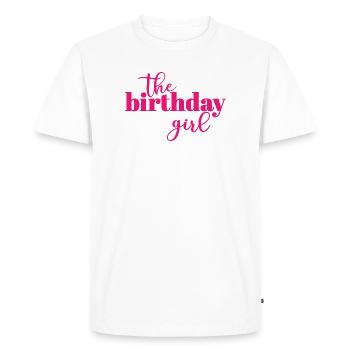 La fille d’anniversaire - T-shirt Premium bio Homme - blanc - Devant - Nico (187cm)