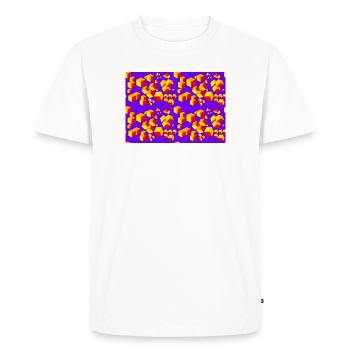 Déco motif cube coloré - T-shirt Premium bio Homme - blanc - Devant - Nico (187cm)