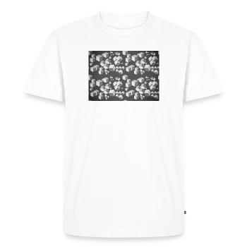 Motif déco gris-blanc - T-shirt Premium bio Homme - blanc - Devant - Nico (187cm)