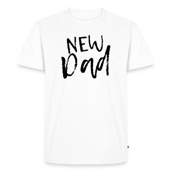 New Dad - annonce pour les nouveaux papas - T-shirt Premium bio Homme - blanc - Devant - Nico (187cm)